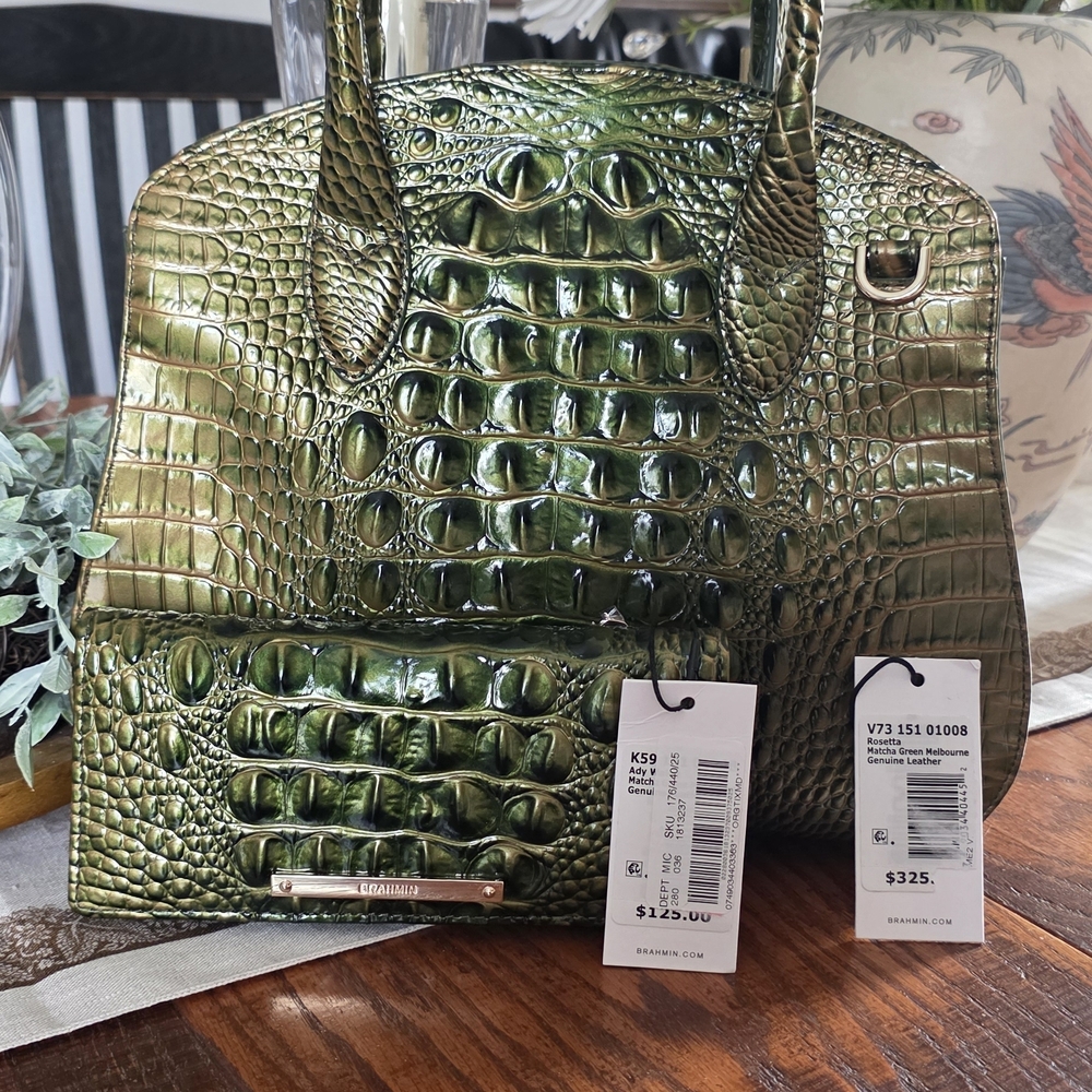 Brahmin Rosetta Matcha Green Melbourne W Wallet